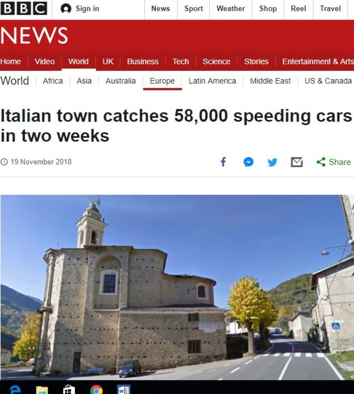 Le 58mila multe di Acquetico finiscono su BBC News, media nazionali e esteri incuriositi dalla notizia Le 58mila multe di Acquetico finiscono su BBC News, media nazionali e esteri incuriositi dalla notizia