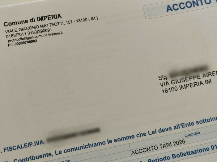 TARI a Imperia,  ora l’acconto arriva via Pec : controllare la casella