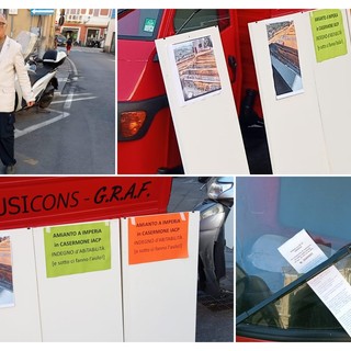 Manifestazione GRAF contro l’amianto in piazza Ricci: protesta pubblica e denuncia di Buscaglia