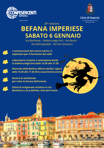 Epifania, torna la tradizionale manifestazione "Befana Imperiese" Epifania, torna la tradizionale manifestazione "Befana Imperiese"