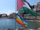 A Cervo sventola la bandiera palestinese A Cervo sventola la bandiera palestinese