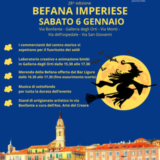 Epifania, torna la tradizionale manifestazione "Befana Imperiese" Epifania, torna la tradizionale manifestazione "Befana Imperiese"