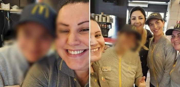 Betta, ha trovato lavoro al McDonald’s accolta con gioia dai suoi nuovi colleghi