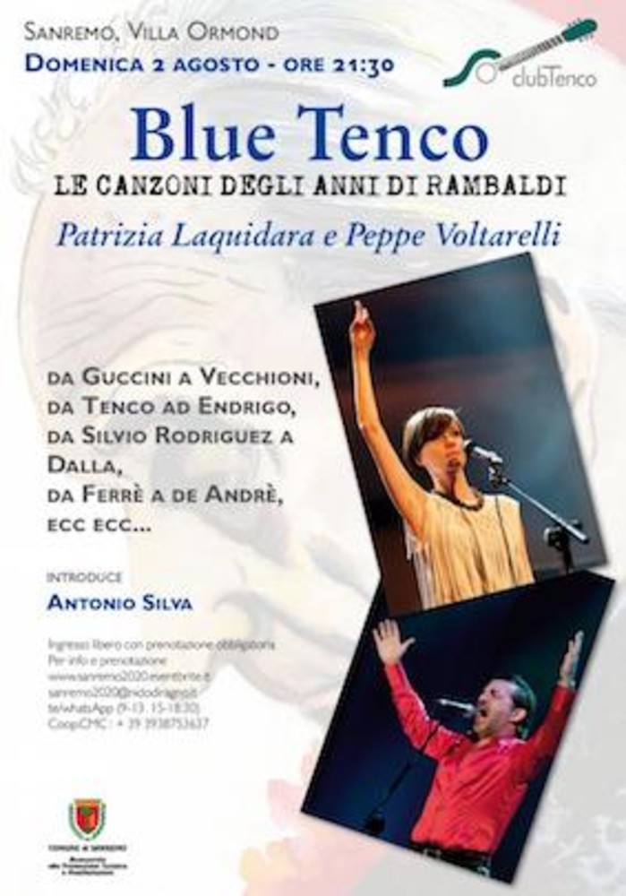 'Blue Tenco – Le canzoni degli anni di Rambaldi' a Villa ormon di Sanremo