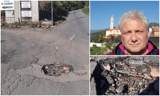 Buche nell’asfalto per la strada di Cian di Sei, i residenti “percorrerla è diventato pericoloso” (foto) Buche nell’asfalto per la strada di Cian di Sei, i residenti “percorrerla è diventato pericoloso” (foto)