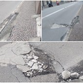 Imperia, l’asfalto si sbriciola: a Castelvecchio la strada diventa un pericolo Imperia, l’asfalto si sbriciola: a Castelvecchio la strada diventa un pericolo