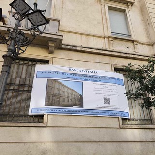 La Banca d’Italia rimette in vendita l’ex filiale di Imperia