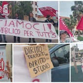 Imperia, protesta degli studenti per il trasporto pubblico locale: "Non viene garantito il diritto di andare a scuola" (foto e video)