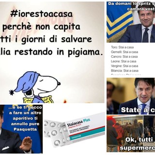 Coronavirus, fuori e dentro i social si sposa la campagna "Io resto a casa" grazie all'ironia (Foto) Coronavirus, fuori e dentro i social si sposa la campagna "Io resto a casa" grazie all'ironia (Foto)