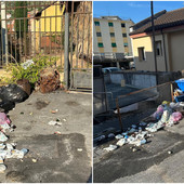 Discarica a cielo aperto dietro il Comando della polizia locale a Imperia Discarica a cielo aperto dietro il Comando della polizia locale a Imperia