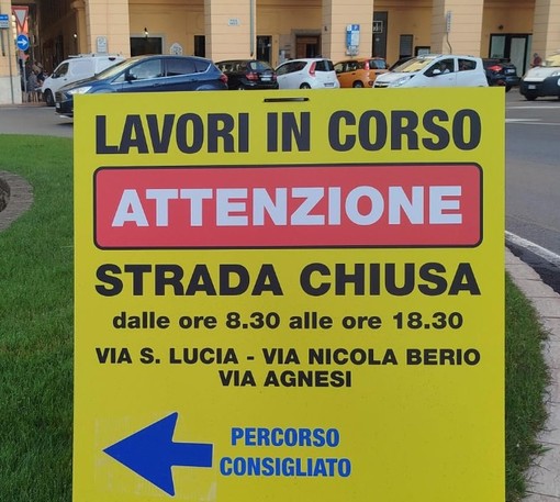 Lavori in corso, modifiche alla viabilità nel centro di Oneglia Lavori in corso, modifiche alla viabilità nel centro di Oneglia
