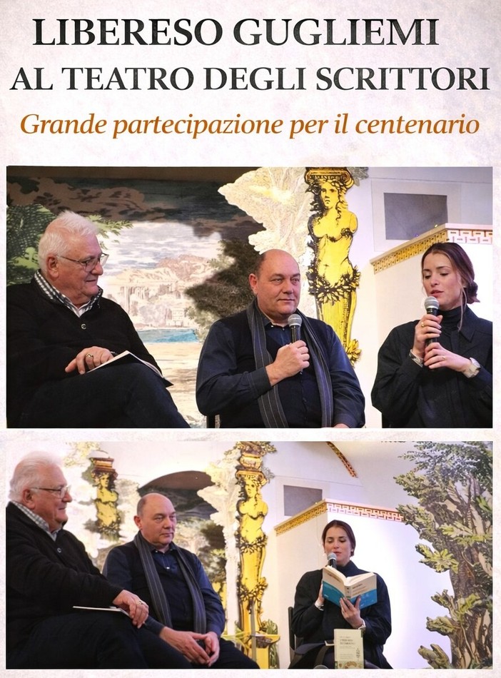 Roma: grande partecipazione per il ricordo di Libereso Guglielmi al Teatro degli Scrittori con Monica Marziota e Claudio Porchia