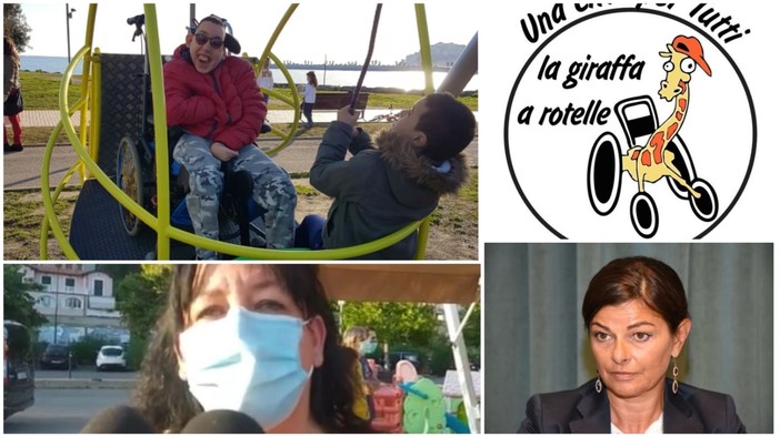 Imperia, rimozione altalena per disabili, la 'Giraffa a rotelle' replica all'assessore Gandolfo: "Non abbiamo rifiutato la proposta, vogliamo un parco inclusivo e non un ghetto" Imperia, rimozione altalena per disabili, la 'Giraffa a rotelle' replica all'assessore Gandolfo: "Non abbiamo rifiutato la proposta, vogliamo un parco inclusivo e non un ghetto"