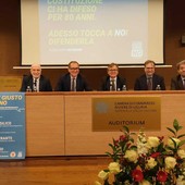 Auditorium gremito a Imperia per la chiusura della campagna referendaria del "No" sulla giustizia