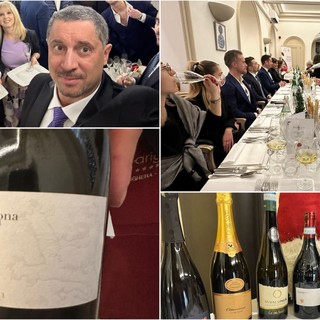 Alla cena degli auguri di Aspi all'Hotel Parigi gli aspiranti sommelier di Imperia