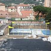 Prende forma nell'antistadio del &quot;Ciccione&quot;di Imperia il campo da padel (foto)