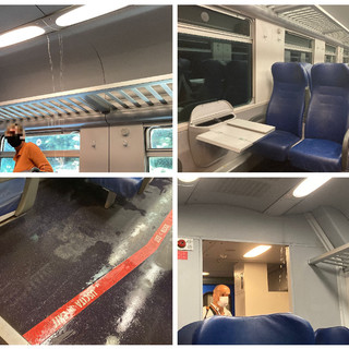 'Docce' e gavettoni inclusi nel biglietto: odissea sul treno Genova-Ventimiglia (foto e video) 'Docce' e gavettoni inclusi nel biglietto: odissea sul treno Genova-Ventimiglia (foto e video)