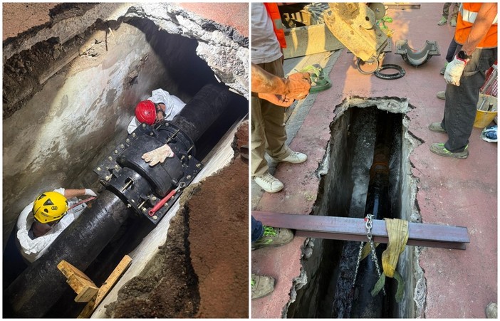 Emergenza idrica, concluso l'intervento di riparazione in viale Matteotti