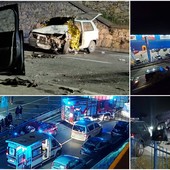 Scontro frontale tra due auto sulla Statale 28, deceduto un cinquantaseienne (foto e video)