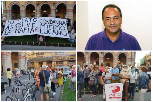 Imperia, &quot;Lo Stato assolve la mafia e condanna Mimmo Lucano&quot;: manifestazione di protesta in piazza Dante in sostegno dell'ex sindaco di Riace (foto e video)