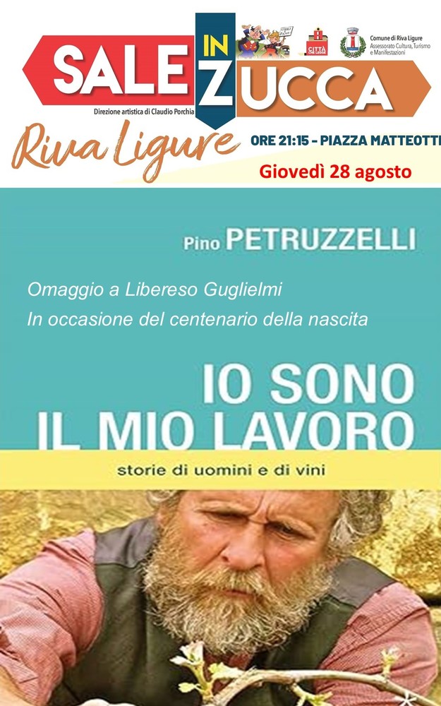 Riva Ligure, “Sale in Zucca”: gran finale con Pino Petruzzelli: l’omaggio a Libereso e la festa del Moscatello di Taggia