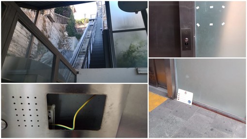 Imperia, vandalizzato l'ascensore inclinato che collega borgo Marina al Parasio: si indaga attraverso le immagini della videosorveglianza (Foto) Imperia, vandalizzato l'ascensore inclinato che collega borgo Marina al Parasio: si indaga attraverso le immagini della videosorveglianza (Foto)