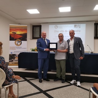 Sanremo: una vita da geometra, l'ordine della provincia di Imperia consegna le benemerenze ai professionisti