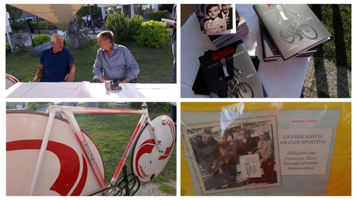 Francesco Moser e Faustino Coppi a Marina degli Aregai per "Pedala con il campione" (foto e video) Francesco Moser e Faustino Coppi a Marina degli Aregai per "Pedala con il campione" (foto e video)