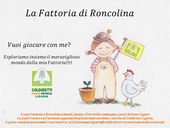 Coldiretti Liguria lancia il concorso "La fattoria di Roncolina: boom di piccoli agricoltori Coldiretti Liguria lancia il concorso "La fattoria di Roncolina: boom di piccoli agricoltori