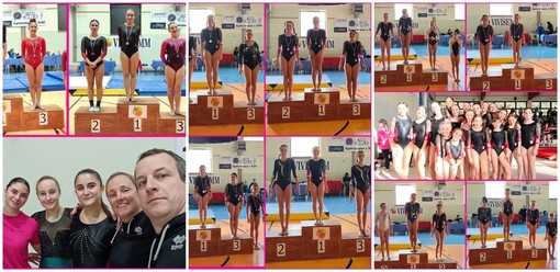 Ginnastica artistica: dalla trave al corpo libero, le atlete imperiesi conquistano i podi regionali