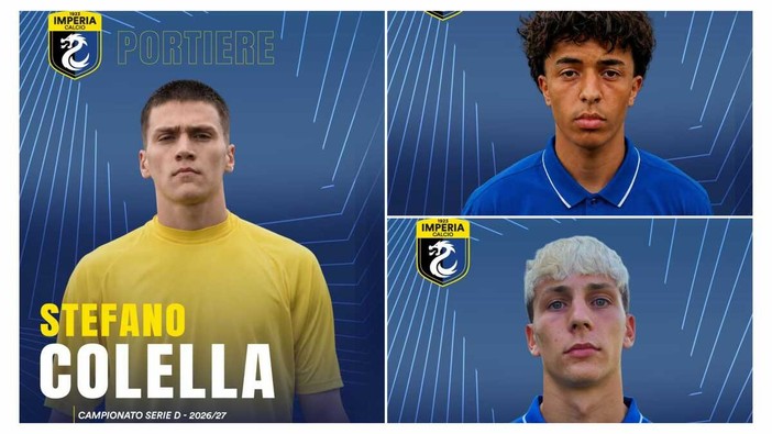 Imperia Calcio, tre nuovi giovani rinforzi per la rosa nerazzurra