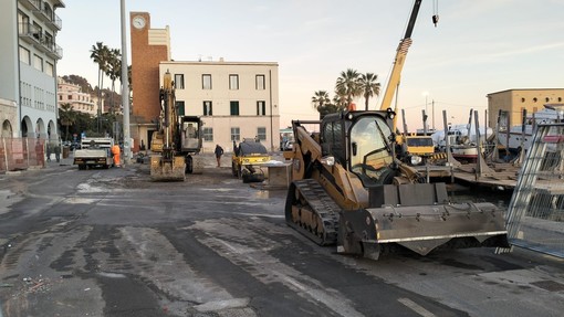 Imperia, asfaltata l'area dove è stata demolita la palazzina della Capitaneria di Porto