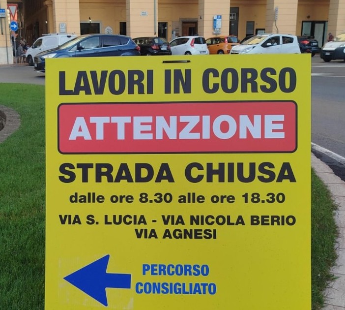 Lavori in corso, modifiche alla viabilità nel centro di Oneglia
