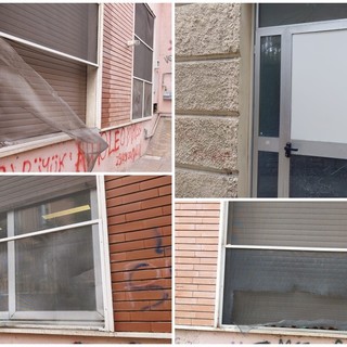 Imperia, vandali alla Littardi: forzano la porta d'ingresso e dormono in mensa (foto)