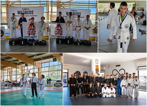 Gabriel Ferraro e Sayed Fatnassi della Infinity Jiu Jitsu di Imperia alla Waza Kids