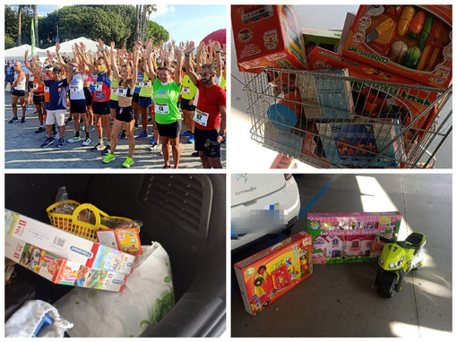 La 'Diano Runners' mantiene gli impegni: donati al centro pediatrico giochi e tanto altro da destinare ai bambini (foto)