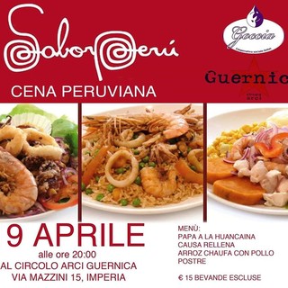 Imperia: venerdì 19 cena 'peruviana' all'Arci Guernica, organizzata dalla cooperativa 'Goccia' Imperia: venerdì 19 cena 'peruviana' all'Arci Guernica, organizzata dalla cooperativa 'Goccia'