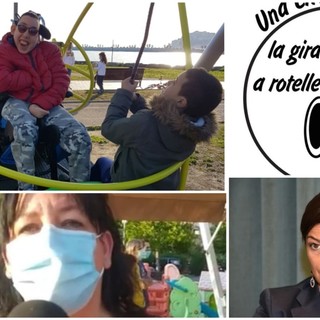 Imperia, rimozione altalena per disabili, la 'Giraffa a rotelle' replica all'assessore Gandolfo: "Non abbiamo rifiutato la proposta, vogliamo un parco inclusivo e non un ghetto"
