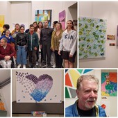 Imperia, alla Galleria Il Rondò la mostra dei ragazzi dell'Isah "Liberi di esprimerci" (foto e video)