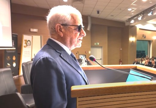 Scajola sul palco dell'Auditorium stamattina