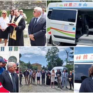 Imperia, l'Anffas inaugura il nuovo pulmino per il trasporto di persone con disabilità (foto e video)