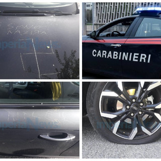 Imperia, salgono a 28 le auto danneggiate con svastiche e scritte naziste: indagini a tutto campo dei Carabinieri