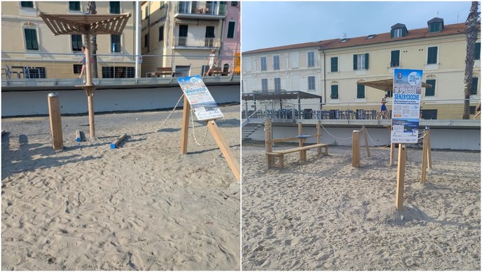 E’ tornata in ordine l'area fumatori della spiaggia di Borgo Prino colpita dai vandali E’ tornata in ordine l'area fumatori della spiaggia di Borgo Prino colpita dai vandali