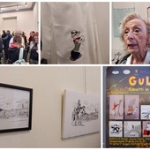 Imperia, alla Galleria Il Rondò la mostra "GULP! Fumetti in Ricamo" (foto e video)