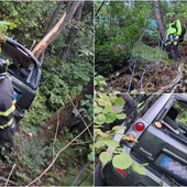 AGGIORNAMENTO. Auto precipitata in un burrone a Monesi: conducente illeso, due persone in ospedale AGGIORNAMENTO. Auto precipitata in un burrone a Monesi: conducente illeso, due persone in ospedale