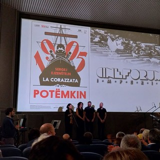 La Corazzata Potëmkin in cineconcerto al 'Centrale' di Imperia: ovazione per un omaggio alla storia