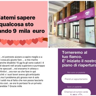 Imperia: pazienti "Dentix" preoccupati per la mancata riapertura. C'è chi rischia la salute tra protesi mancanti, interventi lasciati a metà e perni senza la capsula Imperia: pazienti "Dentix" preoccupati per la mancata riapertura. C'è chi rischia la salute tra protesi mancanti, interventi lasciati a metà e perni senza la capsula