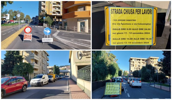 Imperia, città paralizzata per la chiusura di via Argine sinistro Imperia, città paralizzata per la chiusura di via Argine sinistro