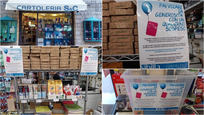 Il "Quaderno sospeso", l'iniziativa solidale della libreria Sibilla a Imperia (foto)
