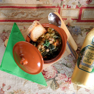 Profumi di Liguria. Zuppa di cavolo nero e ceci con crostone croccante